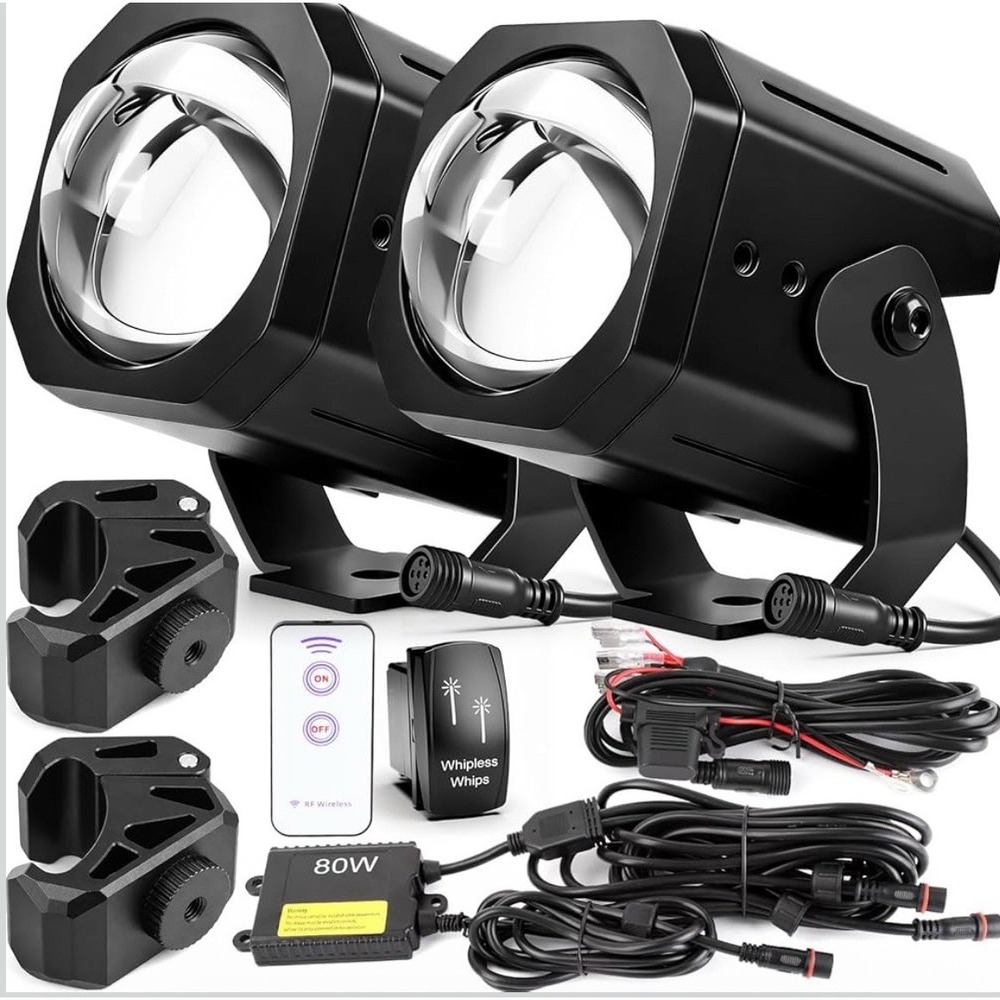 Laser RGB LED Whip Lights Whipless Antenna Remote For ATV UTV‎ Pro-fit Cage